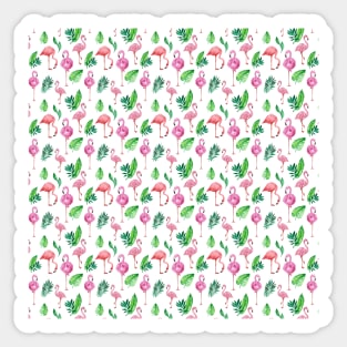 Flamingo Hand Drawn Pattern Sticker